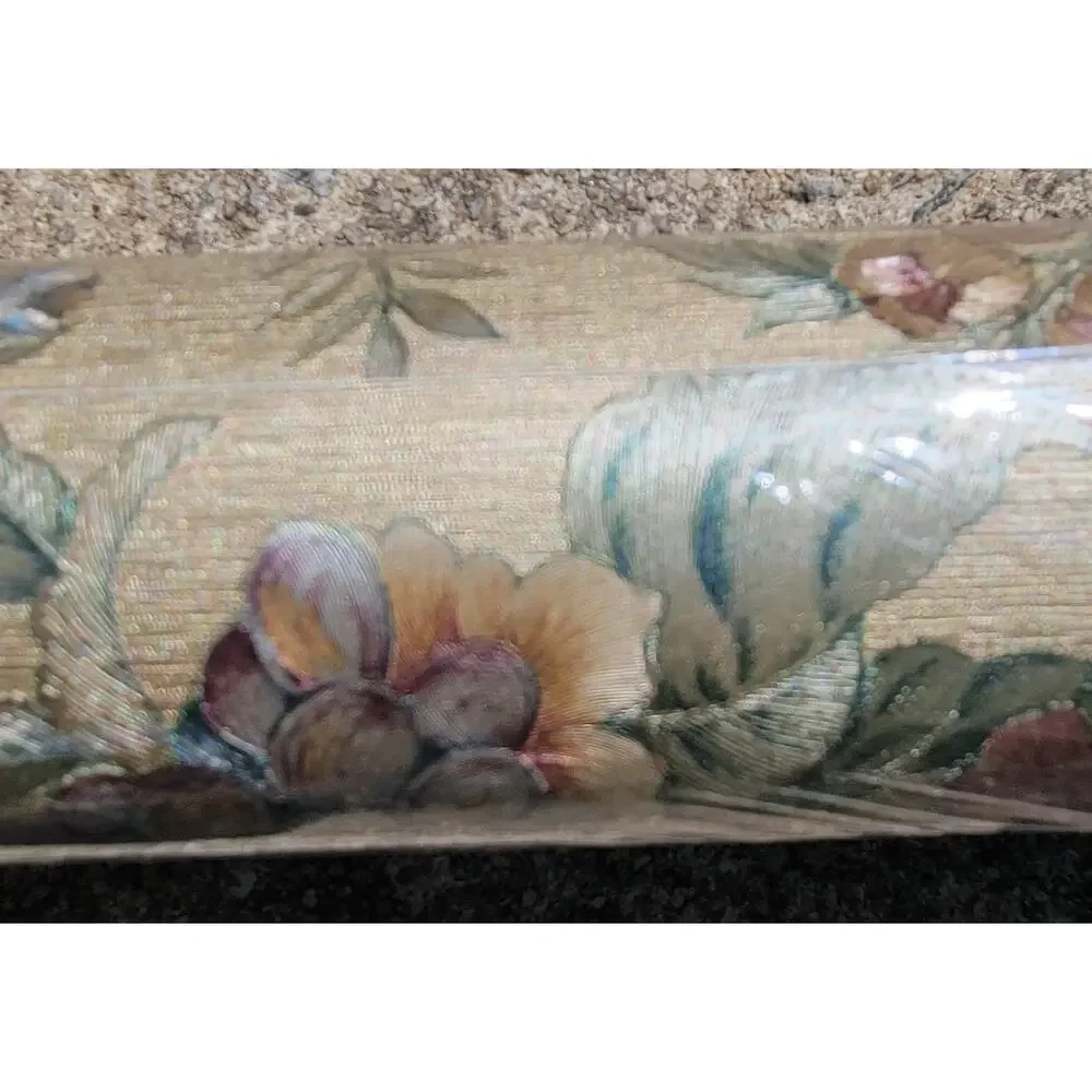 Borden Home Wall Paper Light Reflective Floral Gold Pink Strawberries WS5162